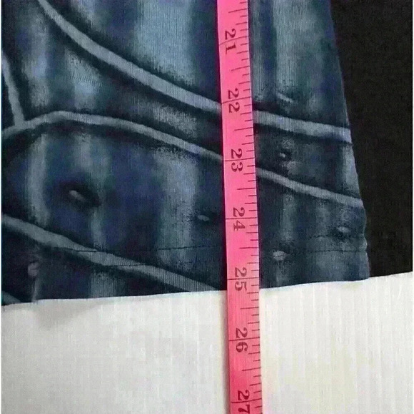 Parsley & Sage Womens SM Rayon Multicolor Abstract Tunic 3/4 Sleeve Pocket VNeck - Picture 4 of 12